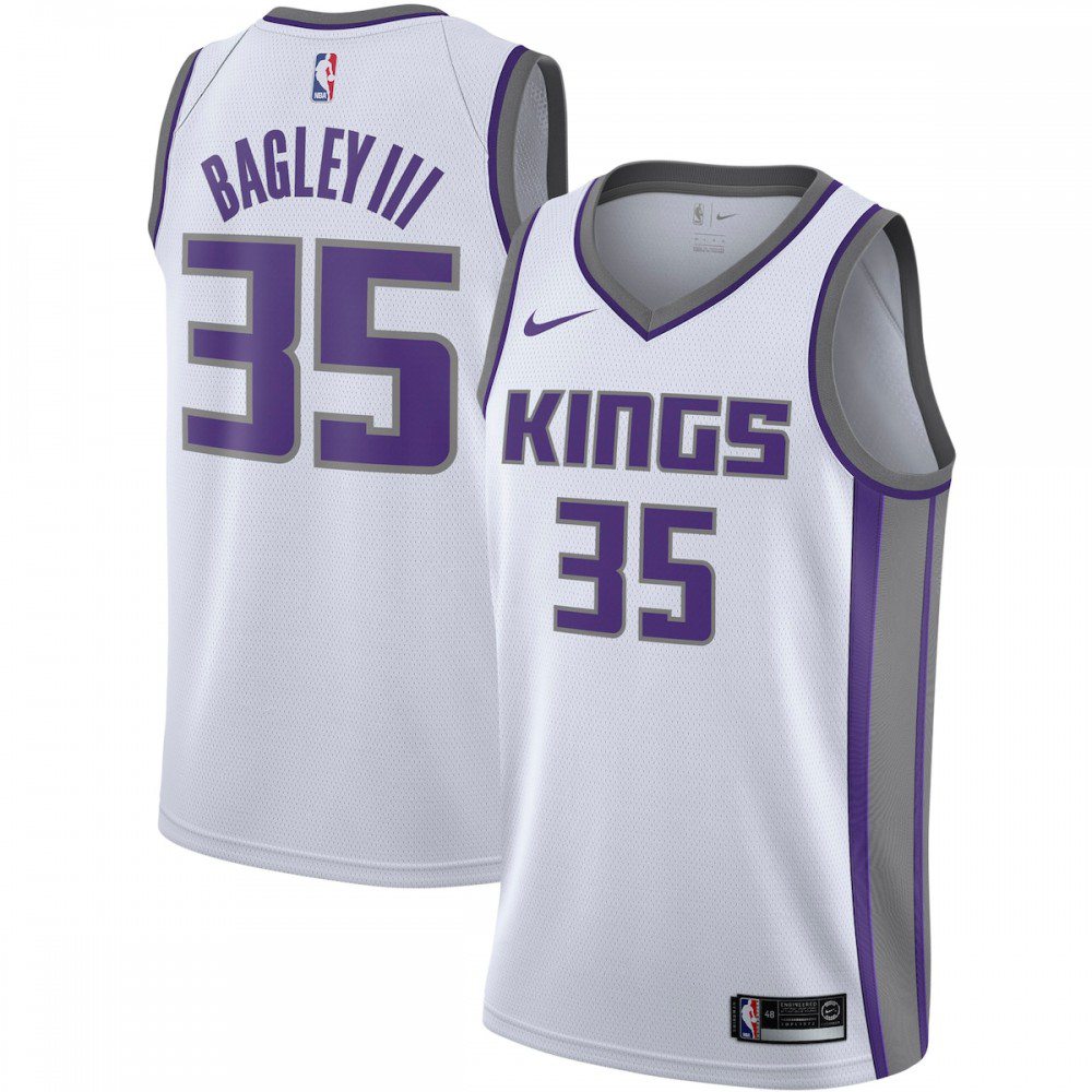 Marvin Bagley III Sacramento Kings 2019/2020 Swingman Jersey - Association Edition - White-Pro Kit Vault | Brand New 26/27 Sports Jerseys